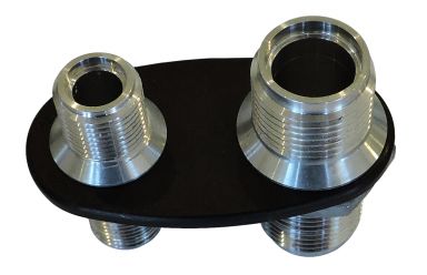 Heater Bulkhead, 2 fitting oval, #6, #10