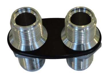 Heater Bulkhead, 2 fitting oval, #8, #8