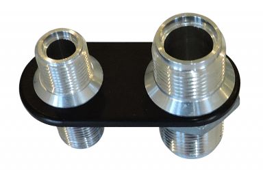 A/C Bulkhead, 2 fitting inline, #6, #10