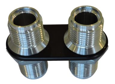 A/C Bulkhead, 2 fitting inline, #8, #8